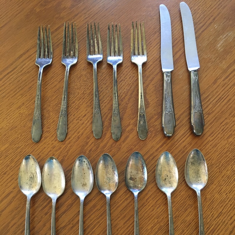 14 pcsGARDENIA 1941 WM ROGERS & SON INT’L SILVER